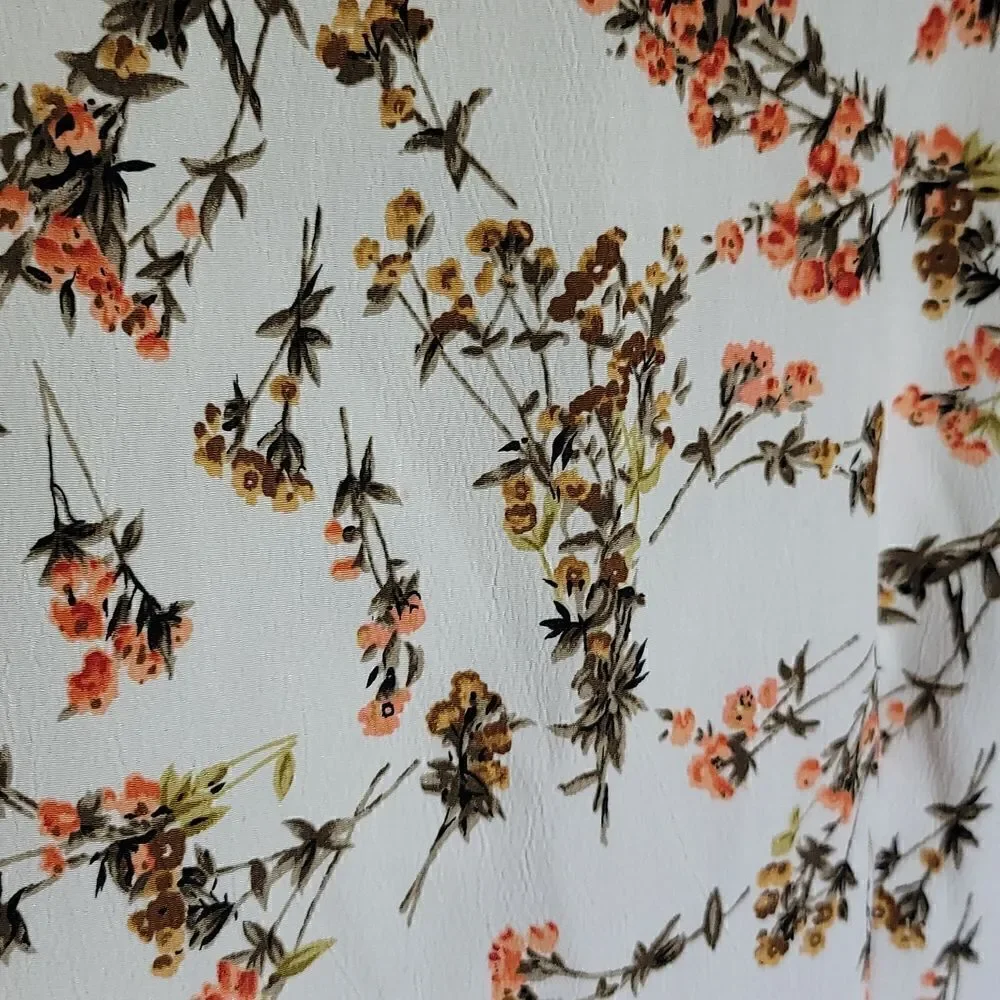 𝅺VINTAGE 90's White Floral Midi Dress